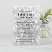 Modern Grey Bruidsmeisjes Luncheon Uitnodigingen K (Staand voorkant)