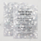 Modern Grey Bruidsmeisjes Luncheon Uitnodigingen K (Voorkant / Achterkant)
