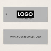 Modern Grey Business Logo Label Kleding Hang Label Mini Visitekaartjes (Voorkant /achterkant)