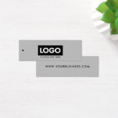 Modern Grey Business Logo Label Kleding Hang Label Mini Visitekaartjes (Bureau)