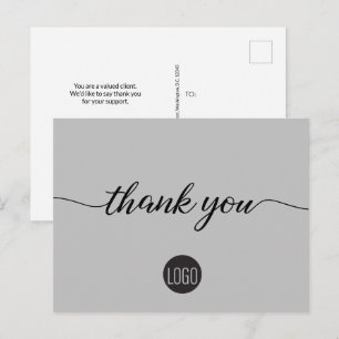 Modern Grey Corporate logo Business sjabloon Briefkaart