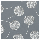 Modern Grey Dandelion Fabric Stof (Close Up)