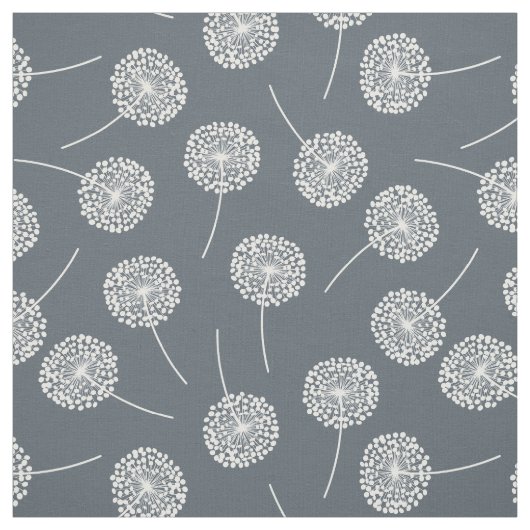 Modern Grey Dandelion Fabric Stof (Swatch)