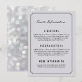 Modern Grey Elegant Trouwen Gastinformatie Kaart (Voorkant / Achterkant)