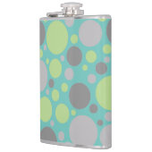 Modern Grey en Green Bubbles Heupfles (Links)