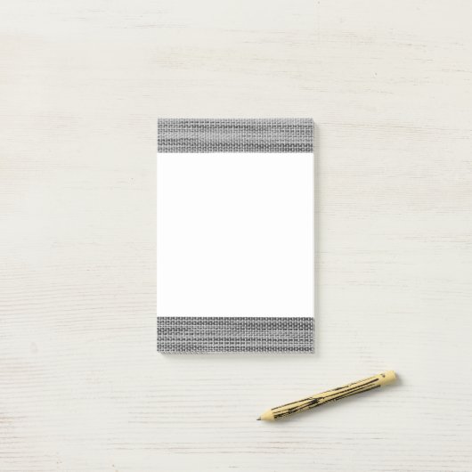 Modern Grey Fabric Post-it® Notes (Op bureau)