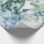 Modern Grey Faux Marble Blue-Green Accent Cadeaupapier (Hoek)