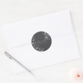 Modern Grey Floral Dank u Stickers (Envelop)