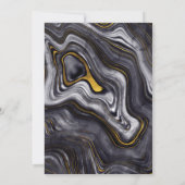 Modern Grey Gold Agate Elegant Wedding Kaart (Achterkant)