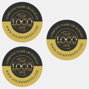 Modern Grey & Gold Business Logo Bedrijfsbedrijf Labels