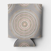Modern Grey Gold Geometric Mandala Blikjeskoeler (Voorkant)