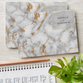 Modern Grey Gold Marble Agate Wedding Envelop