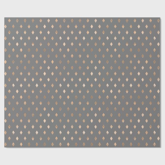 Modern Grey Gold Pattern Cadeaupapier (Vlak)
