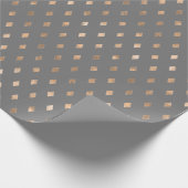 Modern Grey Gold Pattern Cadeaupapier (Hoek)