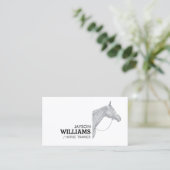 Modern Grey Horse Motif Visitekaartje (Staand voorkant)