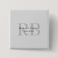 Modern Grey Monogram Manager Voeg Naam Initialen t