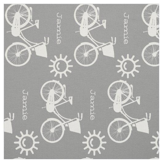 Modern Grey Pattern Sunshine Bicycle - Aangepast Stof (Swatch)