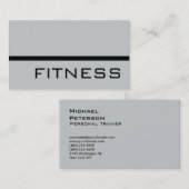 Modern Grey Professional Fitness Visitekaartje (Voorkant / Achterkant)