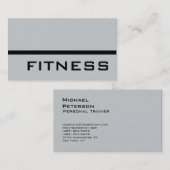 Modern Grey Professional Fitness Visitekaartje (Voorkant / Achterkant)