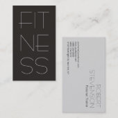 Modern Grey Professional Fitness Visitekaartje (Voorkant / Achterkant)