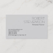 Modern Grey Professional Fitness Visitekaartje (Achterkant)