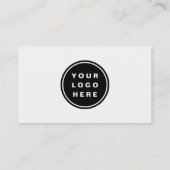 Modern Grey Professioneel Bedrijf Logo QR Code Visitekaartje (Achterkant)