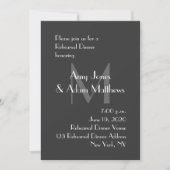 Modern Grey Rehearsal Dinner Invitation Kaart (Voorkant)