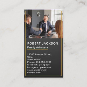 Modern Grey Signature Script Notional Lawyer Foto Visitekaartje