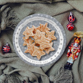  Modern Grey Snowflakes patroon Papieren Bordje