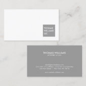 MODERN GREY SQUARE Designer Visitekaartje (Voorkant / Achterkant)