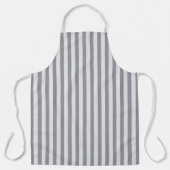 Modern Grey Stripe BBQ Kitchen Chef Apron Schort (Voorkant)