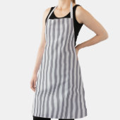 Modern Grey Stripe BBQ Kitchen Chef Apron Schort (Insitu)