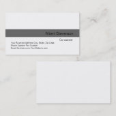 Modern Grey Stripe White Consultant Visitekaartje (Voorkant / Achterkant)