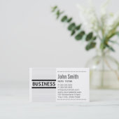 Modern Grey Stripes Wiskunde TVisitekaartje Visitekaartje (Staand voorkant)