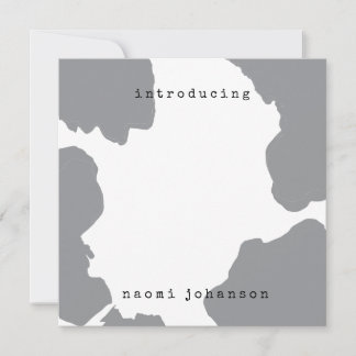 Modern Grey Watercolor Baby aangekondigd Kaart