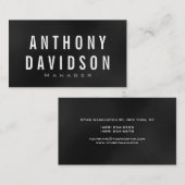 Modern Grey White Huge Letters Visitekaartje (Voorkant / Achterkant)