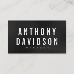 Modern Grey White Huge Letters Visitekaartje