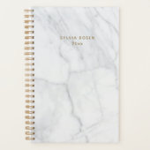 Modern Grey White Marble - Aangepast Planner (Voorkant)