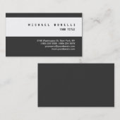 Modern Grey White Trend Professional-Visitekaartje Visitekaartje (Voorkant / Achterkant)
