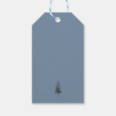 Modern Grey Wilderness Winter Baby Shower  Cadeaulabel (Achterkant)