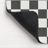 Modern Grid Charcoal & Cream Check Muismat (Hoek)