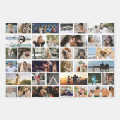 Modern Grid Photo Collage 'Create your Own' Inpakpapier Vel (Voorkant 3)