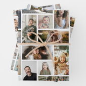 Modern Grid Photo Collage 'Create your Own' Inpakpapier Vel (In situ)