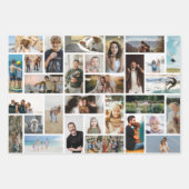 Modern Grid Photo Collage 'Create your Own' Inpakpapier Vel (Voorkant)
