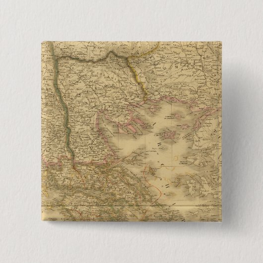 Modern Griekenland Vierkante Button 5,1 Cm (Voorkant)