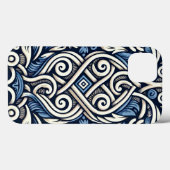 Modern Grieks blauw-wit patroon Case-Mate iPhone Case (Achterkant (horizontaal))