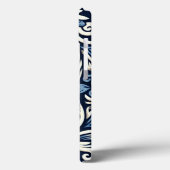 Modern Grieks blauw-wit patroon Case-Mate iPhone Case (Achterkant / Links)