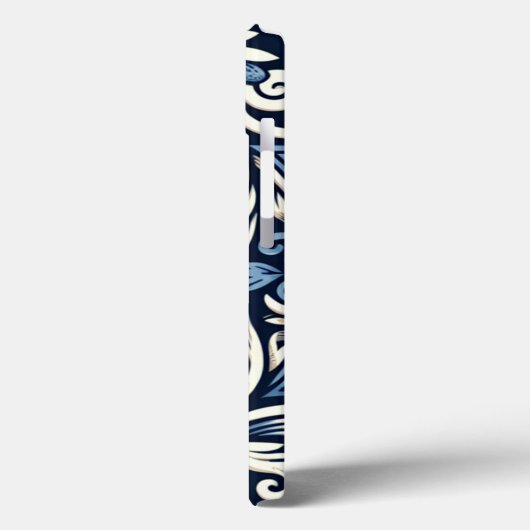 Modern Grieks blauw-wit patroon Case-Mate iPhone Case (Achterkant / Links)