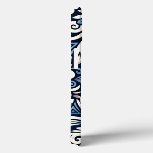 Modern Grieks blauw-wit patroon Case-Mate iPhone Case (Achterkant / Rechts)