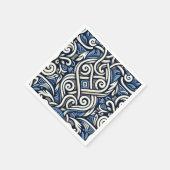 Modern Grieks blauw-wit patroon Servet (Hoek)